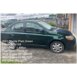 2001 Toyota Platz
Green
254 330km